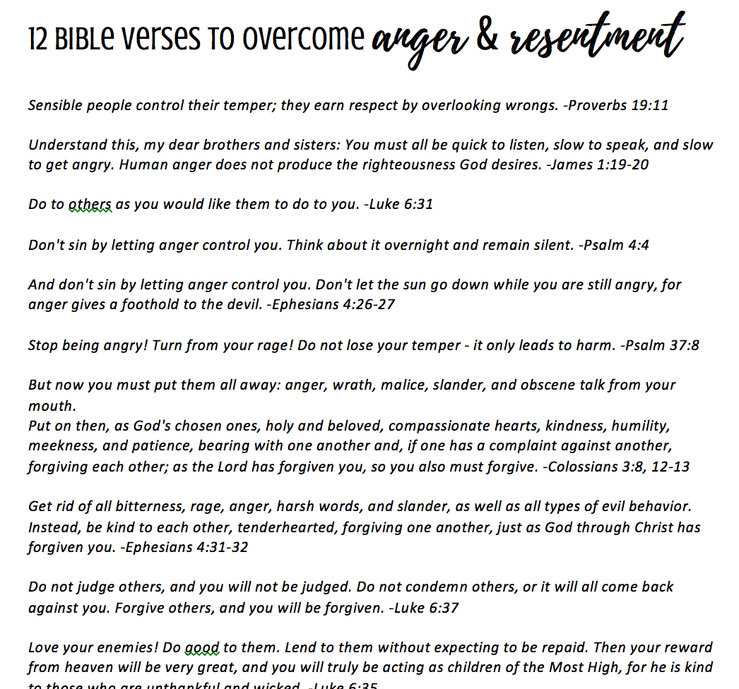 Bible Verses About Anger