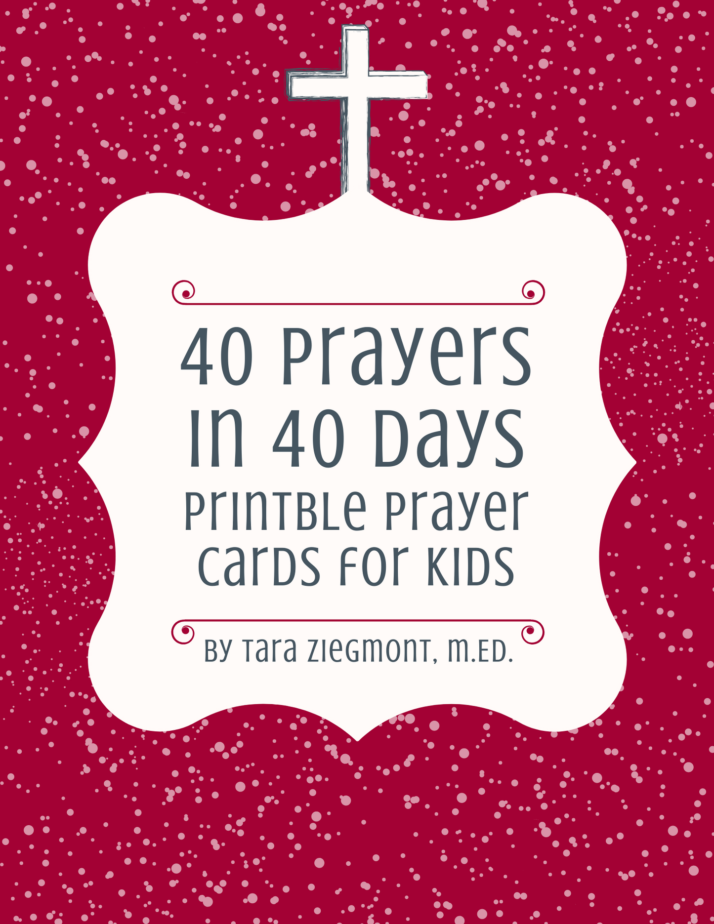 40 Prayers in 40 Days: Printable Prayer Cards for Kids - Perfect for Lent when there are 40 days of prayer and reflection. I created these little cards in hopes that I would have a simple, yet meaningful, way to bring God and words into my children's hectic daily lives. They are prompts that can be read aloud by the child or to the child. Through these cards, even preschoolers can learn to pray.