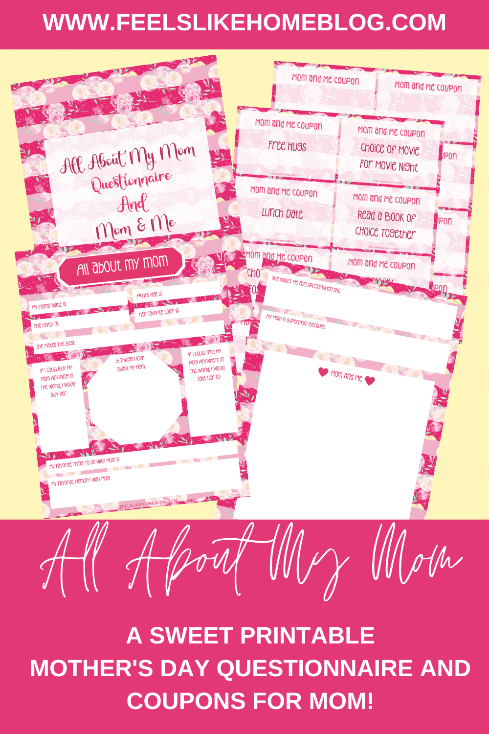 All About My Mom - Mother's Day Interview Questions for Kids