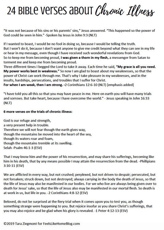 24 Bible Verses on Chronic Illness