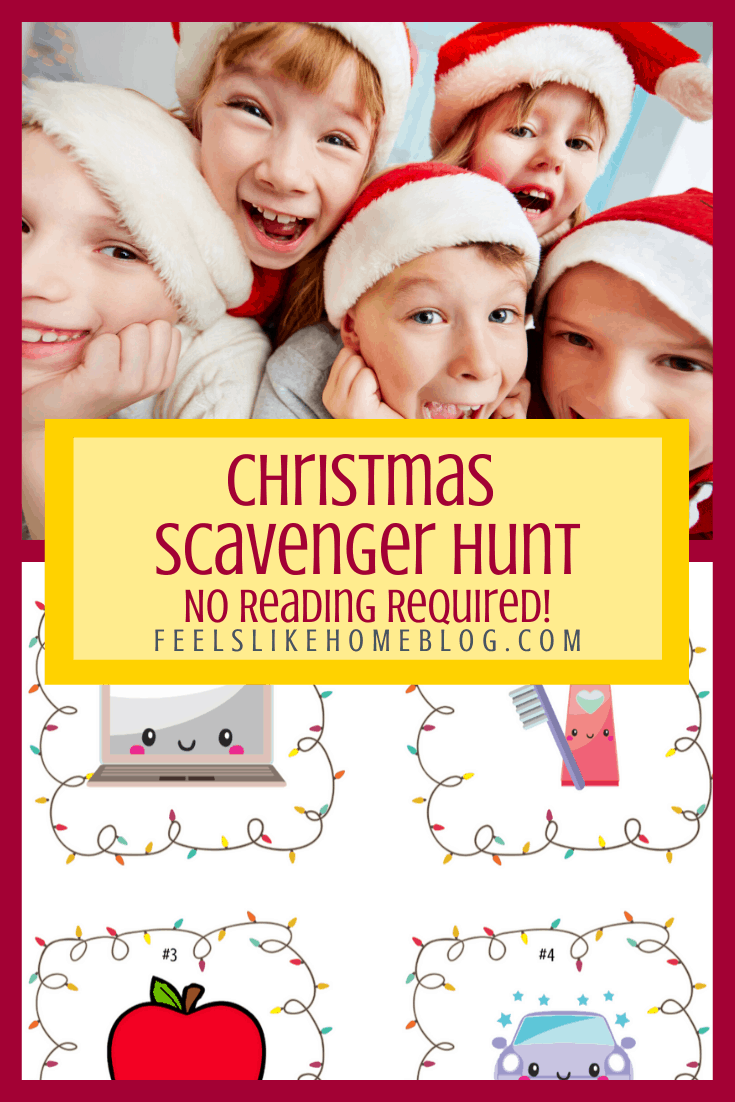Easy Christmas Scavenger Hunt for Pre-Readers (Not Religious)