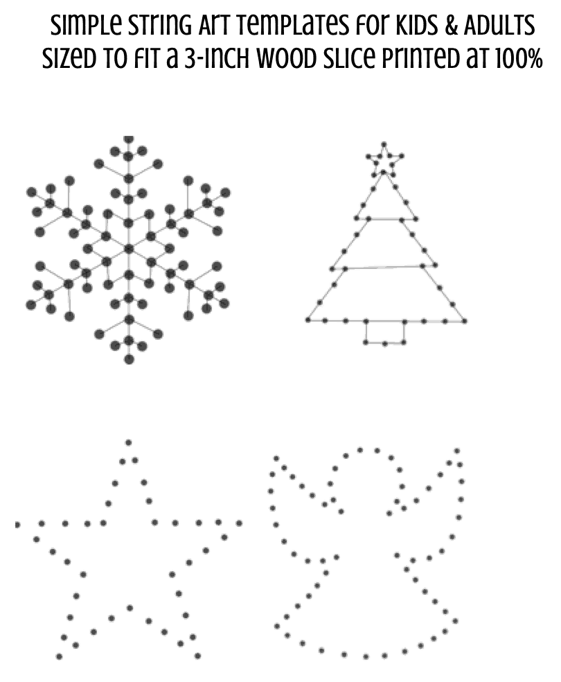 Simple & Easy Christmas String Art Templates for Kids & Adults