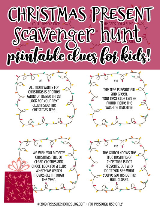 Challenging Christmas Scavenger Hunt for Tweens & Teens (Not Religious)