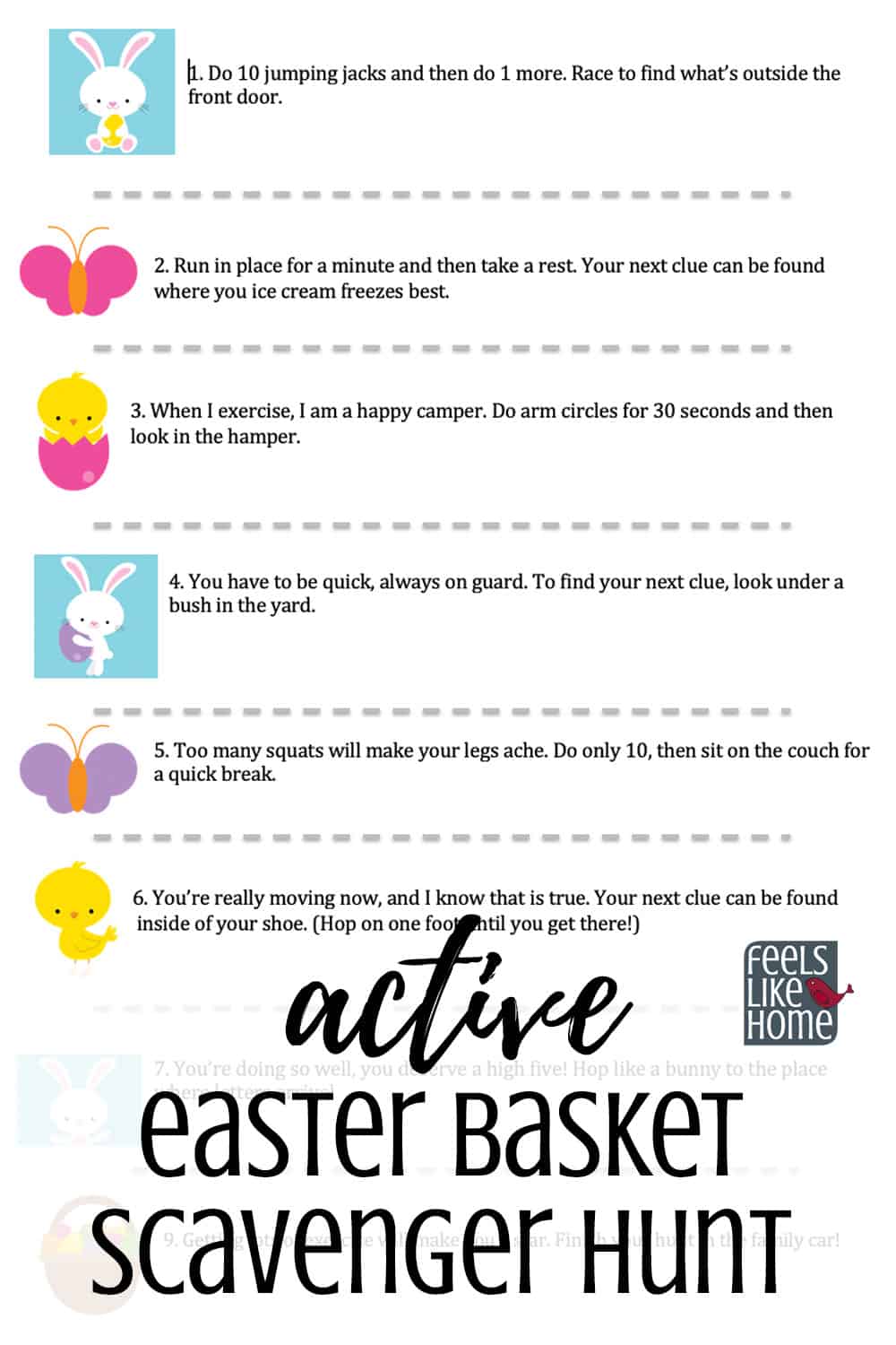 Easter Basket Scavenger Hunt (Not Religious)