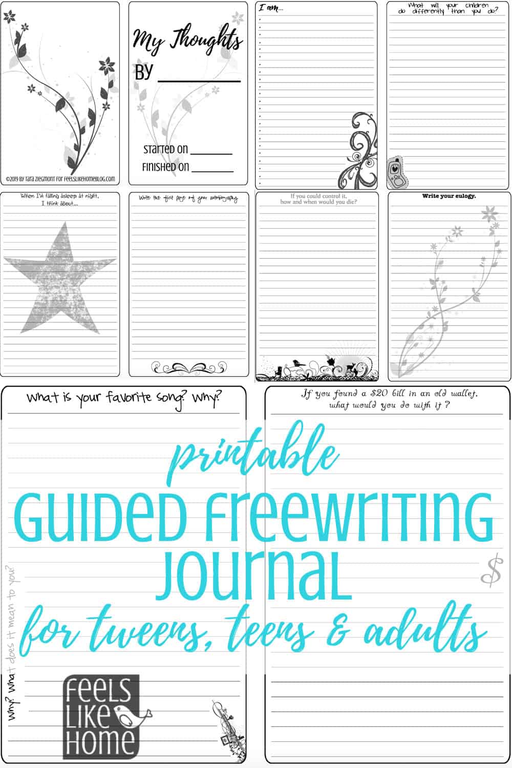 My Thoughts: A Printable Guided Freewriting Journal for Tweens, Teens, my-thoughts-a-printable-guided-freewriting-journal-for-tweens-teens