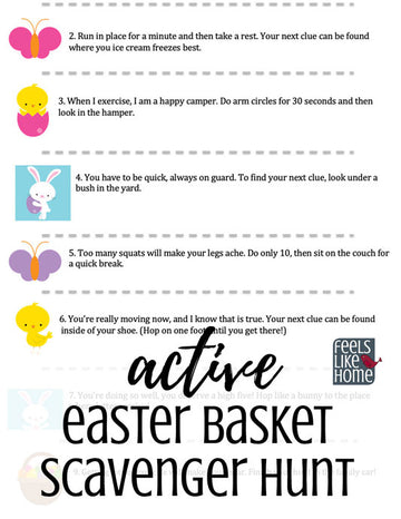 Easter Basket Scavenger Hunt (Not Religious)