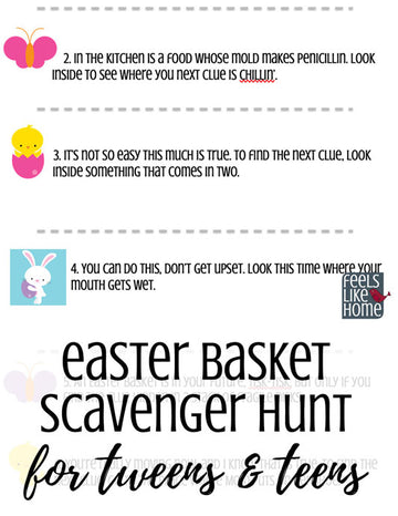 Challenging Easter Basket Scavenger Hunt for Tweens & Teens (Not Religious)