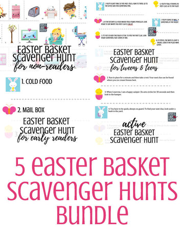 Easter Basket Scavenger Hunt Bundle - Save 50%