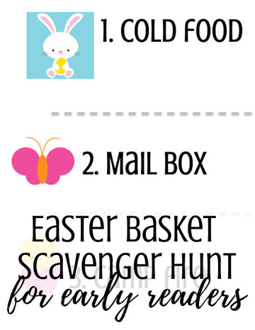 Easy Easter Basket Scavenger Hunt for Early Readers (Not Religious)