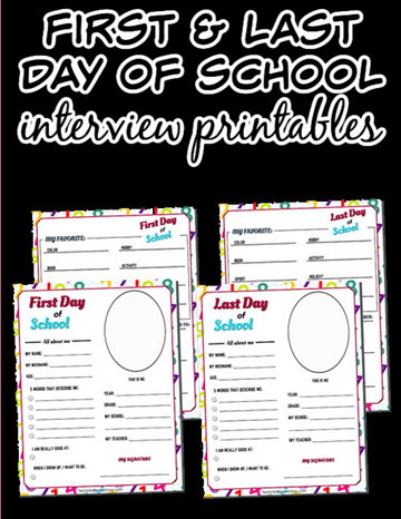 First & Last Day of School Interview Questions for Kids