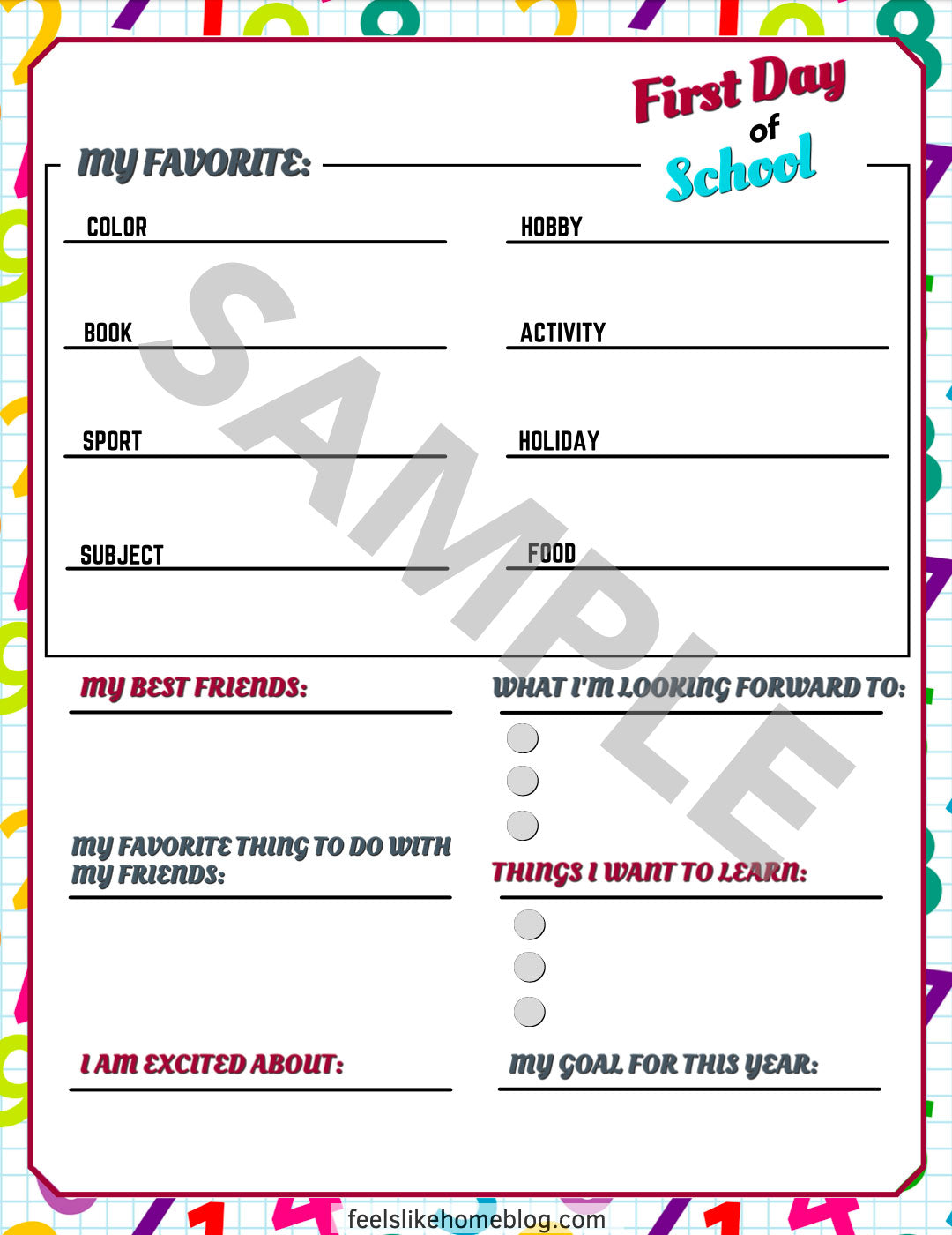 First & Last Day of School Interview Questions for Kids