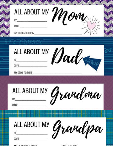 All About My Mom/Dad/Grandma/Grandpa - One Page Mother's Day & Father's Day Interviews for Kids