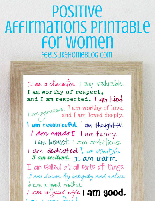 I am good affirmations printable