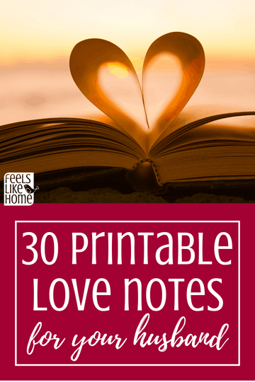 Love Note Challenge - 32 Printable Love Notes for Your Husband