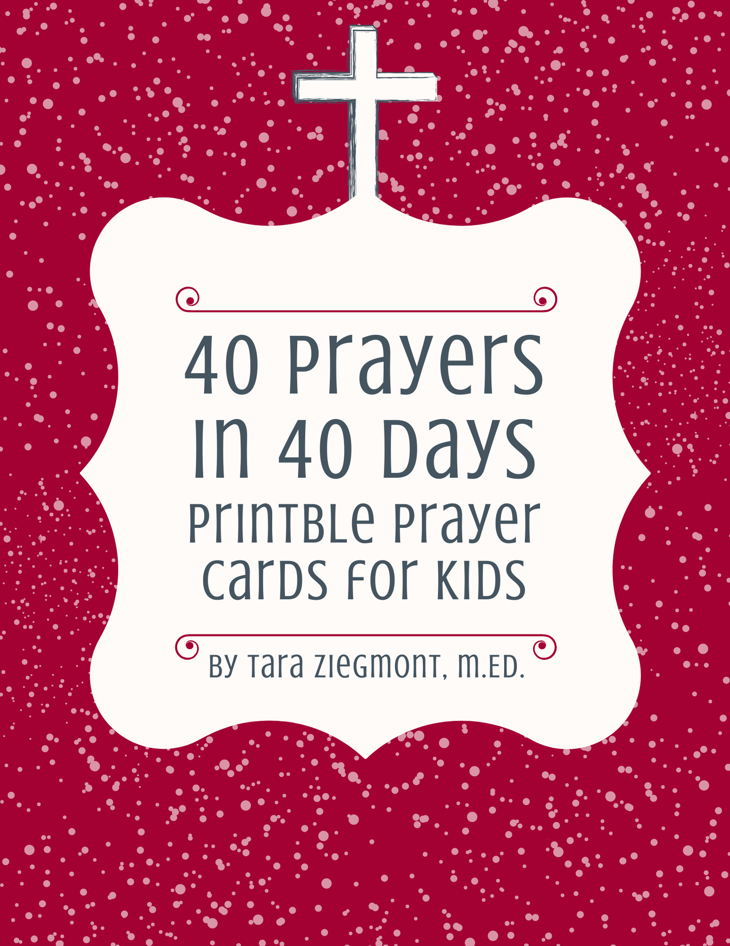 40 Prayers in 40 Days: Printable Prayer Cards for Kids - Perfect for Lent when there are 40 days of prayer and reflection. I created these little cards in hopes that I would have a simple, yet meaningful, way to bring God and words into my children's hectic daily lives. They are prompts that can be read aloud by the child or to the child. Through these cards, even preschoolers can learn to pray. 