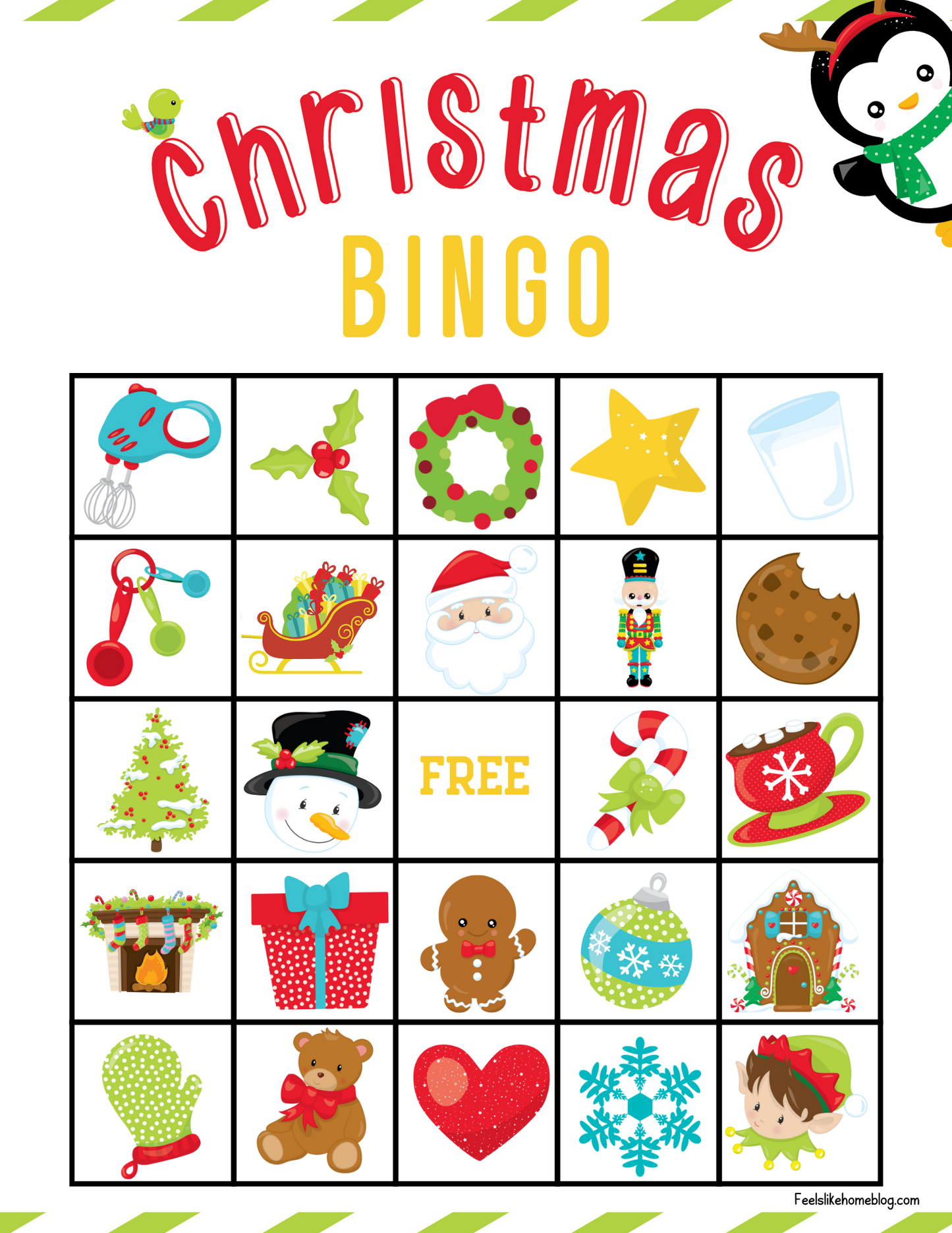 Printable Christmas Bingo Game