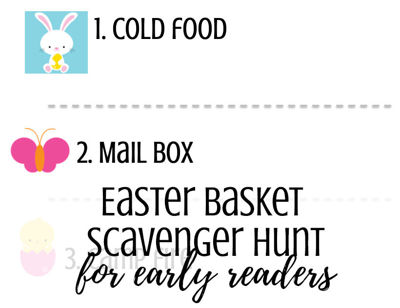 Easy Easter Basket Scavenger Hunt for Early Readers (Not Religious)