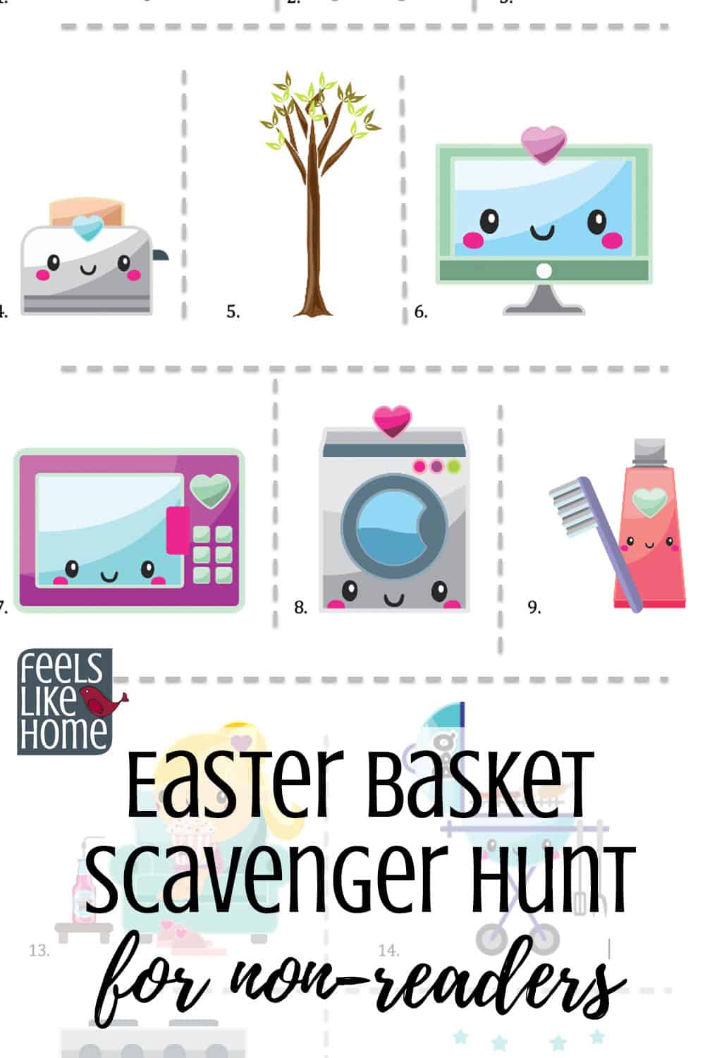 Easy Easter Basket Scavenger Hunt for Non-Readers (Not Religious)