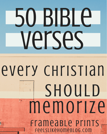 50 Bible Verses Every Christian Should Memorize - 52 Frameable Prints