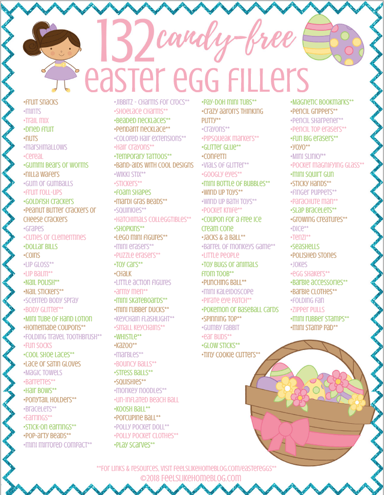132 Non-Candy Easter Egg Fillers