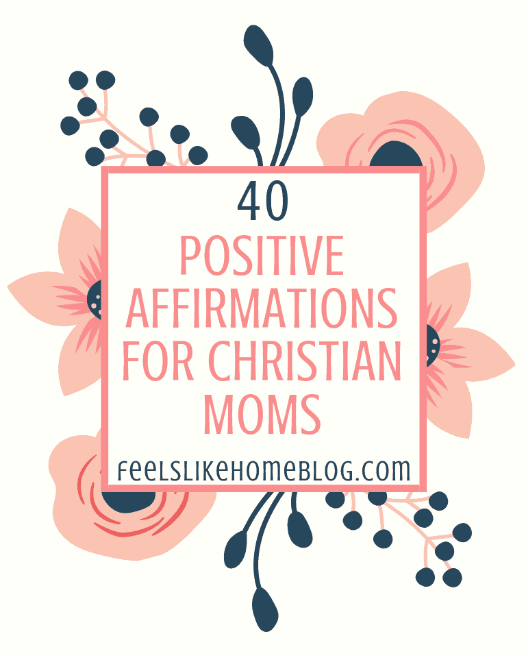 You will find tons of encouragement in these 40 printable positive affirmations cards for Christian moms. Dealing with children, your husband, motherhood, and life, these inspiring words will expose the truths of God's word in a meaningful, repeatable way.