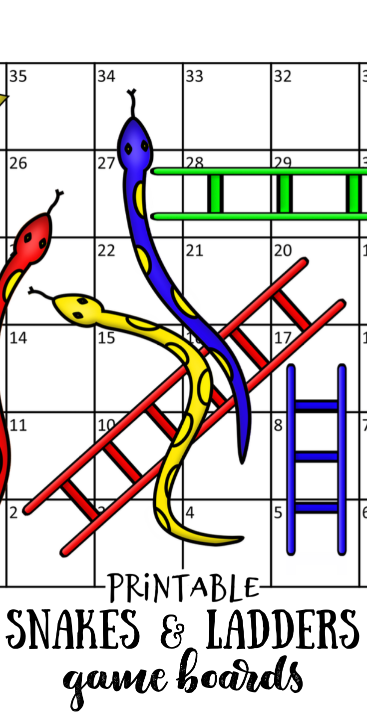 Printable Snakes & Ladders Game Boards